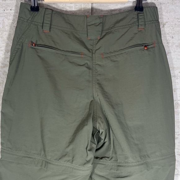 L.L. BEAN Women's Green Nylon Convertible Zip Pants/Shorts Size 10 Hiking Camp - Picture 5 of 9